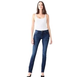 DL1961 Women's Coco Curvy Straight Jeans Dark Blue Wash Size 26